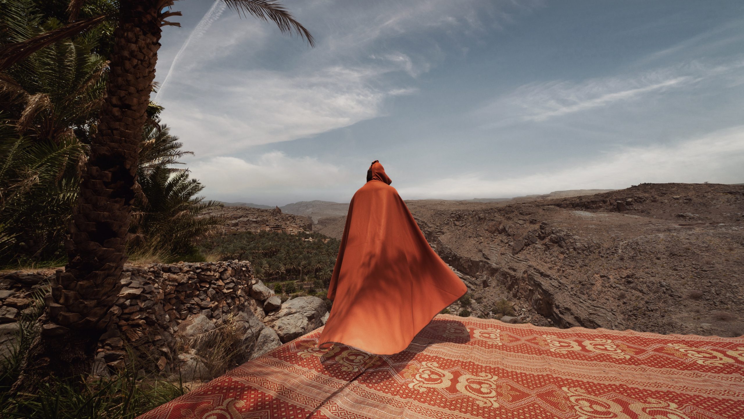 The Light: a figure in flight against the landscape of Oman — Omani photographer AMRALI, AA Editions